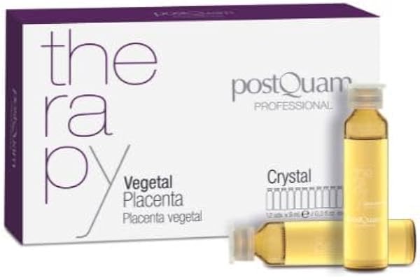 PostQuam – Ampoules capillaires à la placenta végétale – Soin pour cuir chevelu et cheveux – Avec complexe multivitaminé – 12 ampoules de 9 ml