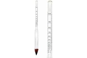 ALCOFERMBREW Alkoholmeter 0-100% – Alkoholhydrometer | Alkoholtester | Dichtemessgerät für Alkohol