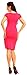 Zeta Ville Women's Short Sleeve Jersey Pencil Casual Work Office Day Dress 573z (Fuchsia, 18)