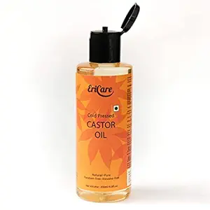 EriCare Cold Pressed Castor Oil (200 ml) | Natural | Paraben Free | Hair, Skin, Eyebrow & Eyelashes Care