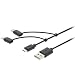 Produktbild Nedis CCGP60620BK10 3-in-1-Daten- und Ladekabel | USB-A-Stecker - Micro-B-Stecker/Typ-C-Stecker/Apple Lightning, 8-poliger Stecker | 1,0 m | Schwarz