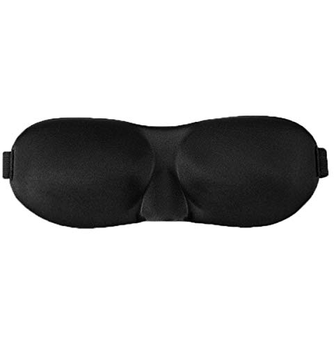 Preisvergleich Produktbild HHXWU Augenmaske 3D-Augenmaske Schlafschattierung atmungsaktiver Augenschutz-Ohrstöpsel Lärmschutz-Dreiteiliger Anzug, schwarz