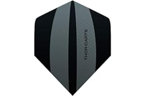 THOR-DARTS Thor Darts Exclusiv-Line: F3 Dardos Flights HD-240 en diverso Farben, F3 Dart Flys Extra Lange haltbar, 120 micras (9/15/30 Stück (3/5/10 Set)) Blau-Schwarz-Weiss-Pink-grün-Orange