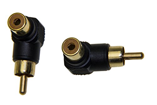 Adapter-Universe® 2 x Cinch Adapter Cinchkupplung Audio Video RCA Winkel Stecker Buchse Verbinder - 3
