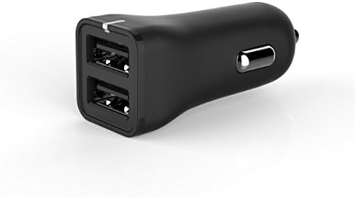 Car Charger Adapter,Dual Smart USB Ports,2.4A/5V,Universal for Mobile Device,iPhone 7 7 Plus,6 6s,6s Plus,SE 5s,Samsung Galaxy S8,S7,S6,S6 Edge