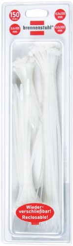 Preisvergleich Produktbild Brennenstuhl Kabelbinder Wiederverschließbar weiß, 1164300