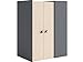 Produktbild Begehbarer Kinderkleiderschrank Links Walk In Closet Kleiderschrank in der Farbe Anthrazit / Eiche Creme.