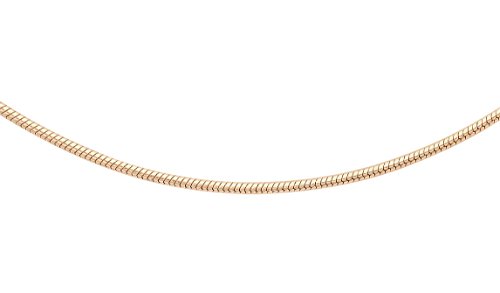 Schlangenkette, 10 Karat, rund, 46 cm, Rotgold