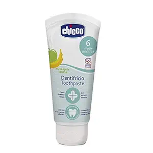 Chicco Baby Moments Baby Toothpaste, 50 ml (Apple Banana 6 M+)