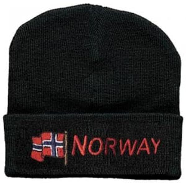 Hip-Hop Mütze Mit Norwegen-Flagge: Stretch-Beanie Aus 100% Polyacryl – Lässig, Warm & Unisex