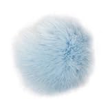  Rico Kunstfell Bommel 10 cm Farbe 22 - eisblau, Fellbommel, Pompon für Mützen