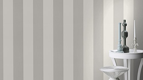 Tapete Rasch Just me! 2014 Tapete 286632 Streifen weiß silber - 4