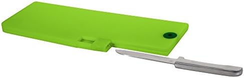cookiteasy Chopping Board Folding Knife and Sharpener Clip green