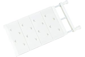 BLOGIIUP Adjustable Wardrobe Shelf, Closet Shelf Wardrobe Storage Rack Retractable Airing Cupboard Organiser For Kitchen Bookcase White 48-75cm Length 24cm Width, Storage Rack For Wardrobe