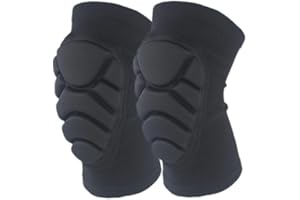 Prosske Knieprotektoren Stunt Unisex Knieschoner Knieschutz Ski Snowboard atmungsaktiv extra dick - Schwarz, S