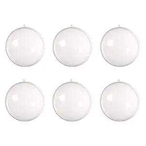 FOMIYES 20pcs 8cm Christmas Hanging Empty Ball Transparent Hollow Fillable Hanging Clear Balls Christmas Tree Hanging Ornaments Christmas Crafts Decoration