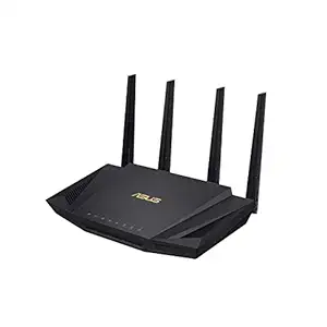 ASUS AX3000 Dual Band WiFi 6 (802.11ax) Router Supporting MU-MIMO and OFDMA Technology, with AiProtection Pro Network Security Powered by Trend Micro, Compatible with ASUS AiMesh WiFi System, Black