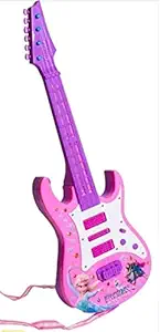 Noddy Kingdom Music and Lights Big Red Guitar Musical Toy with Mic for Boys and Girls, (Color: Pink)