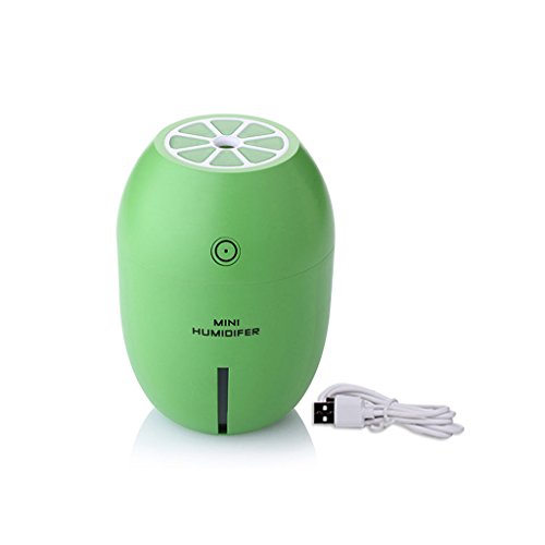 Gazechimp Kreativ Mini Zitrone USB 180ml Ultraschall Luftbefeuchter mit LED Licht Luftreiniger Diffusor Farbwahl – Grün - 3