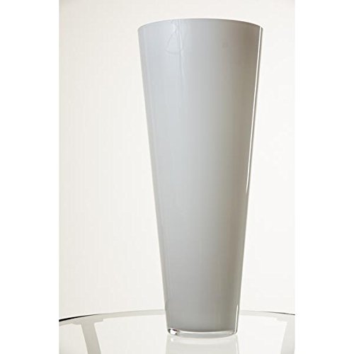 Set 2 x Konische Glasvase ANNA, weiß, 43 cm, Ø 18 cm – Blumenvase / Tischvase – INNA Glas - 2