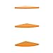 Produktbild Wandregal für Kinder Wohnzimmer Schlafzimmer für Display Storage Corner Rack Board Floating Dekorative Einheit Rahmen von 3 Sector Partition ( Farbe : Orange )