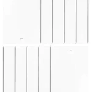 DALIX PVC Vertical Blind Slats Curved Smooth White 98.5 x 3.5 (10-Pack)