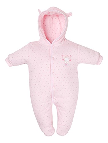 Girls Premautre Baby Pink Star Tiny Baby Bear Pramsuit Snowsuit (Premature 3/5 lbs)