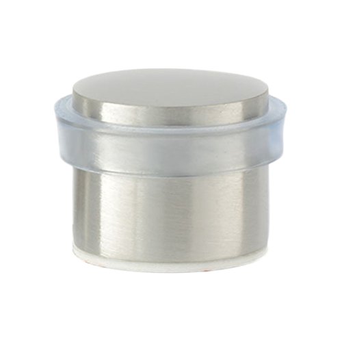 EVI Herrajes I-163-T Türstopper, selbstklebend, mit mattem Finish, Inox (Edelstahl), transparentes Gummi