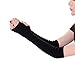Produktbild Queta Langer Armstulpen für Damen, gestrickt, fingerlos, mit Daumenloch schwarz Schwarz