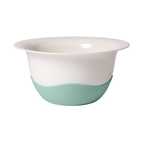Villeroy & Boch 1360218395 Sieb/Servierschüssel, Porzellan, grün/weiß, 29,9 x 29,6 x 15,4 cm, 2 Einheiten