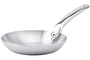 De Buyer - Poêle à frire en inox 3 couches ALCHIMY - 20 cm - Fabriquée en France, Sans PFAS, Maîtrise de la Cuisson, Inox 18/10, Tous Feux + Four, Finition Poli Brossé, Gris