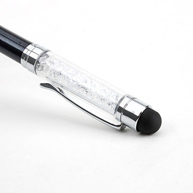 QUALITÄT 2-in-1 Kapazitiver Touchscreen-Stylus und Kugelschreiber mit Swarovski-Kristallen. GRATIS-KULI-MINE (SCHWARZ) - 3