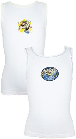 Pack of 2 Disney Pixar Toy Story Cotton Vests Size 2-6 Years Mu - Buzz 5-6 Years