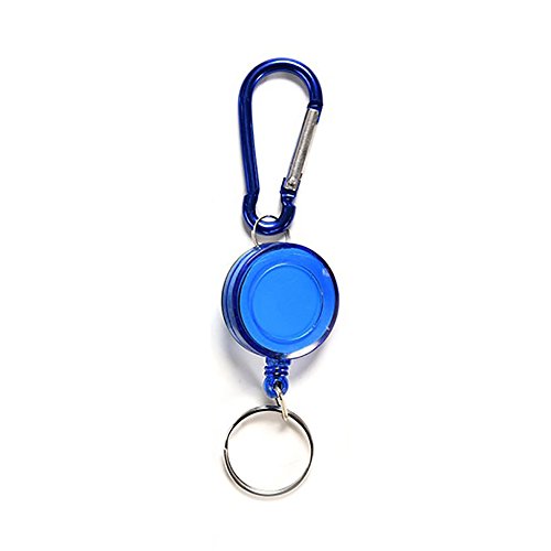 Preisvergleich Produktbild Nuohuilekeji ID Card Skipass Badge Reel Halter Karabiner Recoil Schlüsselanhänger Ring, plastik, blau, Einheitsgröße