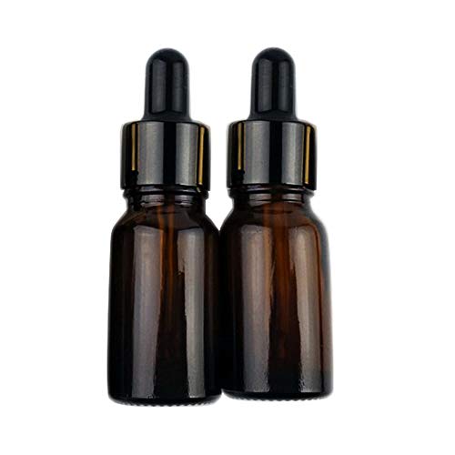Oil Bottles for Essential Oils 6 Pack Thick Amber Glass Dropper Containers 5ml Small Aromatherapy Dropper Bottle Sample Vials with Dropper by Constore,Eye Dropper Cosmetics