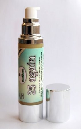 25 AGAIN Ultimate Active Face Oil Serum, Night Repair, Replenish and Regenerate with 25 Active Botanical Extracts and Minerals (50ml) - 100% Natural, Vegan, Paraben Free, Cruelty Free from SheaByNature
