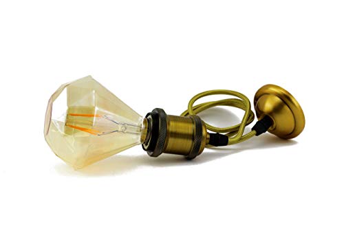 Lampadine diamante filamento LED 4 W caldo ac 220 V + Porta lampada E27 Bronzo