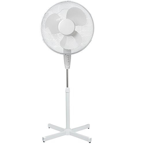 Oramics Stand Ventilator mit 3 Geschwindigkeitsstufen Ø 40cm in Weiß, 45 W Standlüfter - 7