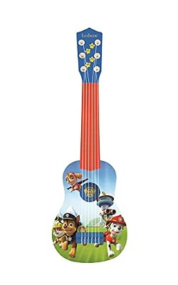 Lexibook K200PA Ma Première Guitare Paw Patrol La Pat'Patrouille Chase, 6 cordes, possibilité d'accorder, guide d'utilisation, Bleu/Orange.