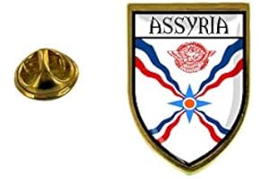 Akachafactory Pine tall märke souvenir stad flagga land assyriska vapen assyriska