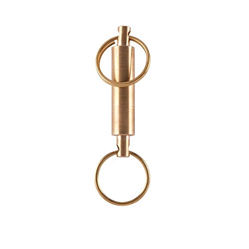 Amazon Kikkerland Brass Keyring Buy Minimalist Offset Keyring By