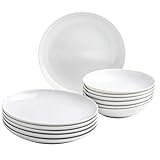 Dieses Tellerservice für 6 Person ist selbstverständlich BPA-frei und enthält kein schädliches Melamin. Die Speiseteller aus Hartporzellan sind gut stapelbar und lass sich platzsparend verstauen.