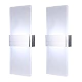【Decoración elegante e ideal】 Las modernas luces de pared le ofrecen un ambiente romántico para su hogar, y la luz cálida es la mejor para sala de estar, dormitorio, hueco de escaleras, balcón, barras, etc., crean un ambiente de vida suave y confortable.