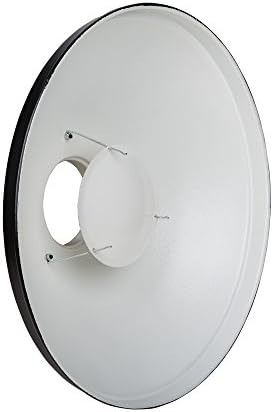 PhotoSEL Beauty Dish Reflector, 70 cm, White Interior, Bowens S-Type Mount, Studio Lighting Flash Light, FRB70
