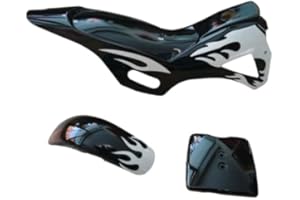 HMParts Kit de carénage noir/blanc Mini Cross 49 cc Dirt Bike Pit Bike
