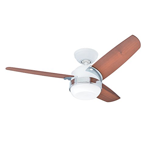 Hunter Fan 50616 Hunter Nova Blanc 107 cm Ventilateur de plafond avec éclairage, Acier, 47 W, 107 cm