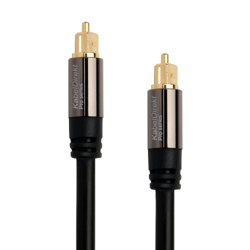 KabelDirekt 5m Optical TOSLINK Digital Audio Cable PRO Series