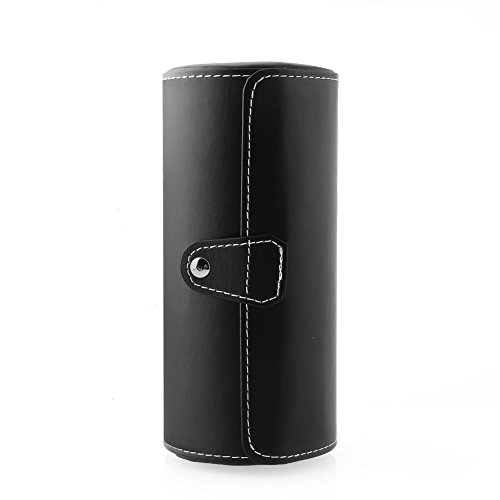 Uhrenbox Leder für 3 Uhren Uhrenkoffer Uhrenkasten Schwarz Uhren Schatulle Armbanduhr Box - 6