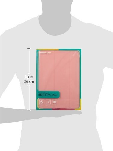 iPad Air 2 Hülle, ESR® Yippee Bildserie Auto aufwachen / Schlaf Funktion Wickelfalz Ledertasche mit Lichtdurchlässig Rückseite Abdeckung Schutzhülle für iPad Air 2 / iPad 6 (Süß Rosa)