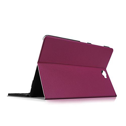 Fintie Blade X1 Samsung Galaxy Tab A 10.1 Bluetooth Tastatur Hülle Keyboard Case – Ultradünn leicht SmartShell Ständer Schutzhülle mit magnetisch abnehmbar drahtloser Deutsche Bluetooth Tastatur für Samsung Galaxy Tab A 10,1 Zoll T580N / T585N Tablet (2016 Version), Lila - 9
